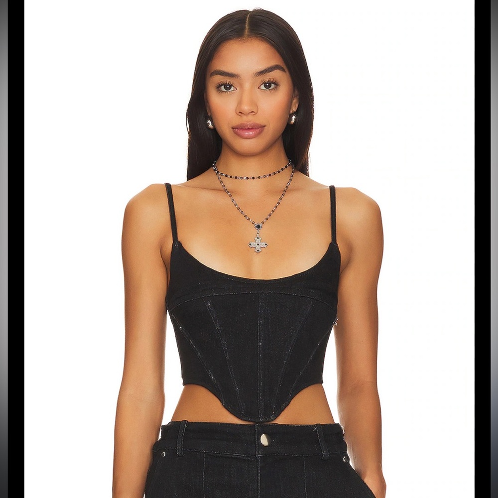 Florentina Corset Top in Washed Gray
H:OURS